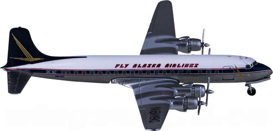 AeroClassics Alaska Airlines for Douglas DC-6 N6119C 1:400 Aircraft Pre-built  Airliner Model Display