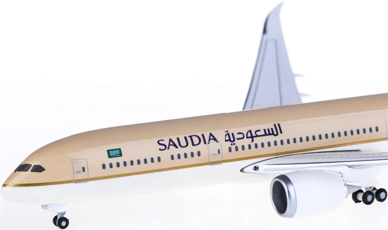 for Hogan for Saudia for Boeing 787-9 Flight status 1:400 Airplane Pre-built Airliner Model Display