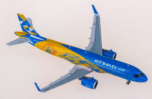 NG Models Etihad Airways for Airbus A320neo A6-EJB 1:400 Airplane Pre-built  Airliner Model Display