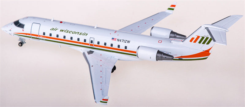 Geminijets Air Wisconsin for Bombardier CRJ200LR N471ZW 1:200 Airplane Pre-built  Airliner Model Display