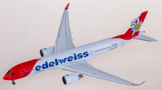 Geminijets Edelweiss Air for Airbus A350-900 HB-IHC Flaps Down 1:400 Airplane Pre-built Airliner Model Display