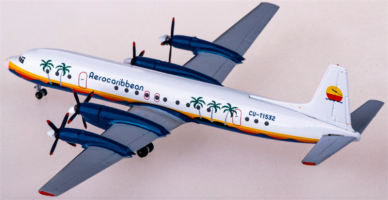 AeroClassics Aero Caribbean for Ilyushin Il-18 CU-T1532 1:400 Airplane Pre-built  Airliner Model Display