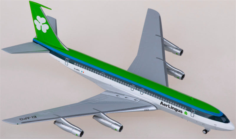 JC Wings Aer Lingus for Boeing 707-300C EI-APG With Sticker 1:400 Airplane Pre-built  Airliner Model Display