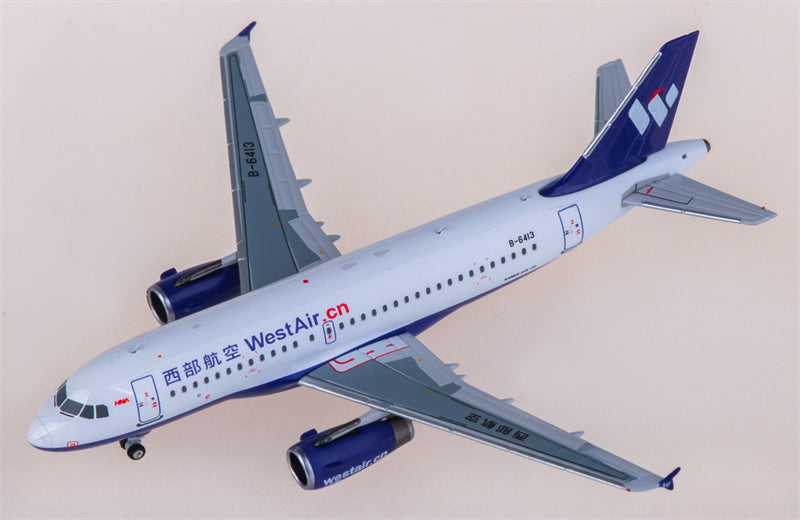 NG Models West Air for Airbus A319 B-6413 1:400 Airplane Pre-built Airliner Model Display