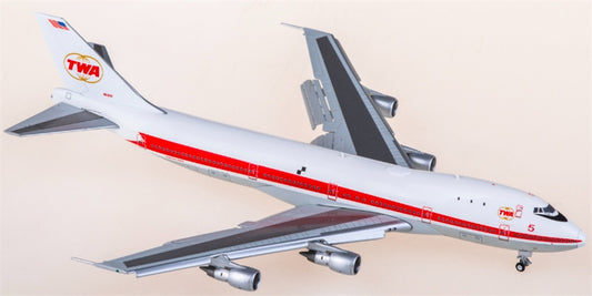 Patriot TWA for Trans World Airlines for Boeing 747-100 N93101 flaps down 1:400 Aircraft Pre-built  Airliner Model Display