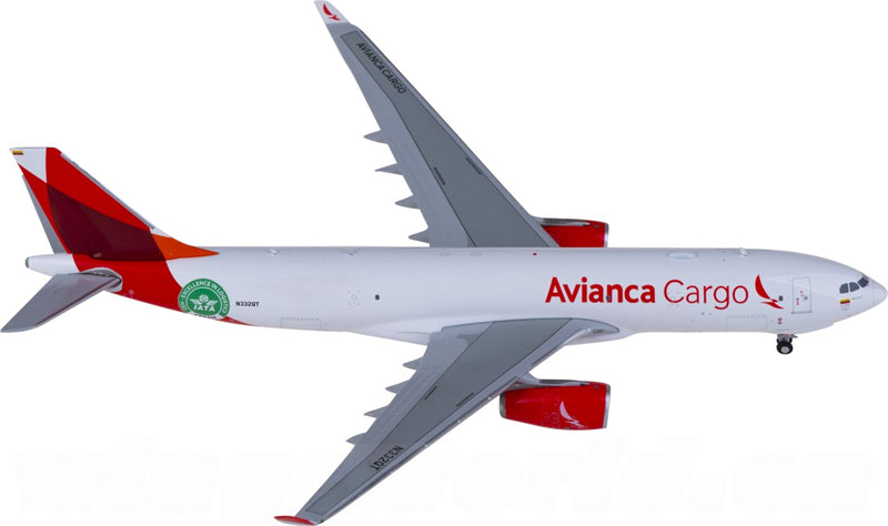 JC Wings Avianca Cargo for Airbus A330-200F N332QT 1:400 Airplane Pre-built Airliner Model Display