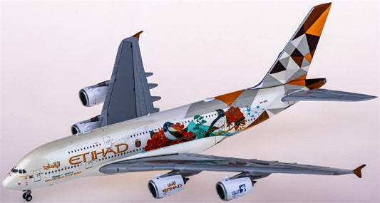 JC Wings Etihad Airways for Airbus A380 A6-APD Choose South Korea 1:400 Airplane Pre-built  Airliner Model Display