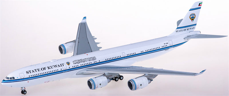JC Wings State of Kuwait for Airbus A340-500 9K-GBA 1:200 Airplane Pre-built Airliner Model Display