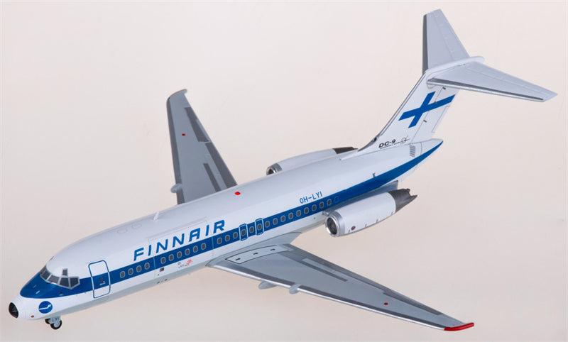 JC Wings Finnair for McDonnell Douglas DC-9-15 OH-LYI 1:200 Airplane Pre-built Airliner Model Display