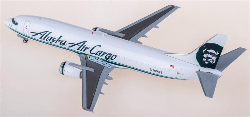 JC Wings Alaska Airlines for Boeing 737-400SF N709AS 1:200 Airplane Pre-built  Airliner Model Display