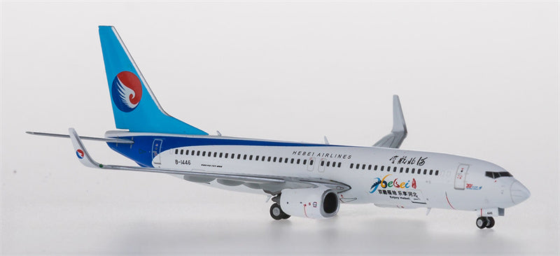 JC Wings Hebei Airlines for Boeing 737-800 B-1446 1:400 Airplane Pre-built  Airliner Model Display