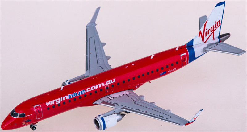 JC Wings Virgin Blue for Embraer ERJ-190AR VH-ZPI 1:400 Airplane Pre-built  Airliner Model Display