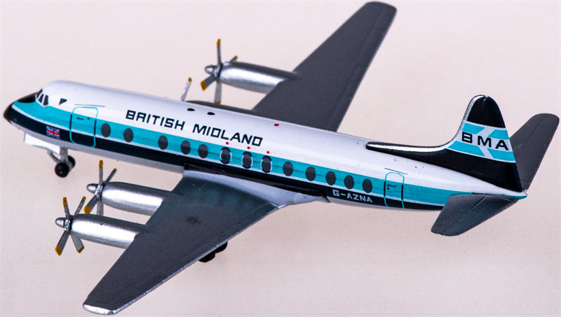 AeroClassics BMI for Vickers for Viscount 800 G-AZNA 1:400 Airplane Pre-built  Airliner Model Display