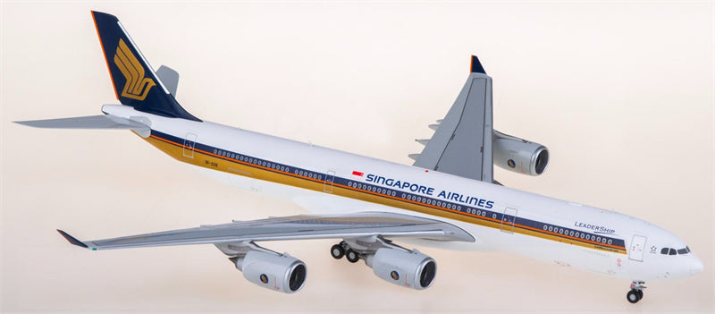 JC Wings Singapore Airlines for Airbus A340-500 9V-SGB 1:200 Airplane Pre-built  Airliner Model Display