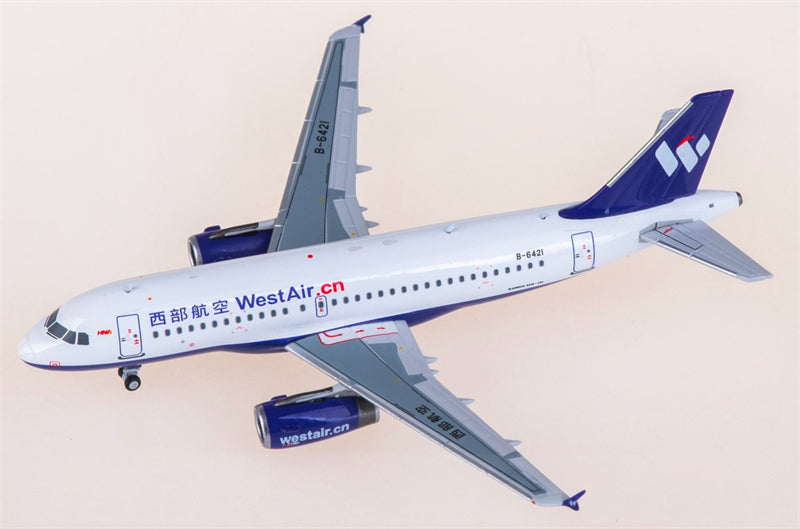 NG Models West Air for Airbus A319 B-6421 1:400 Airplane Pre-built  Airliner Model Display