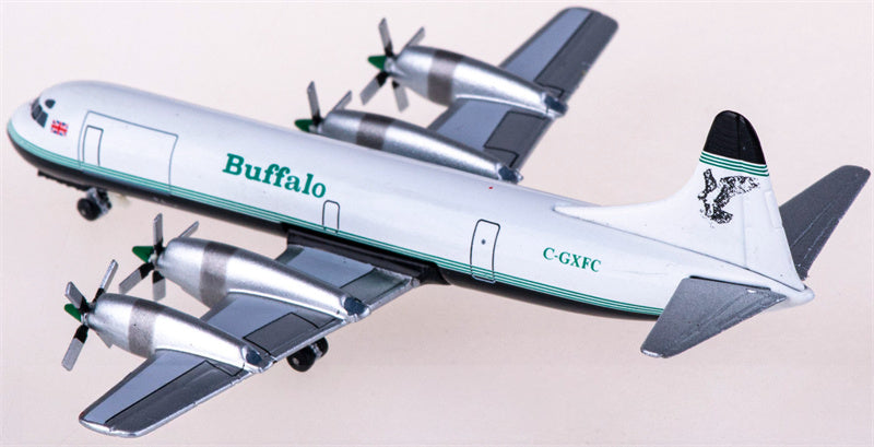AeroClassics Buffalo Airways for Lockheed L-188 C-GXFC 1:400 Aircraft Pre-built  Airliner Model Display