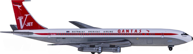 Herpa Qantas for Boeing 707-300 VH-EBN 1:500 Airplane Pre-built  Airliner Model Display