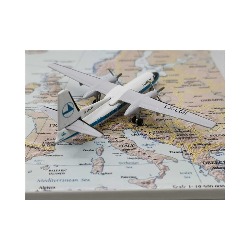 AeroClassics Luxair for Fokker F-27-100 LX-LGB 1:400 Airplane Pre-built  Airliner Model Display