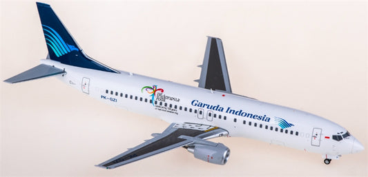 JC Wings Garuda Indonesia for Boeing 737-800 PK-GZI Visit Indonesia 2008 1:200 Aircraft Pre-built  Airliner Model Display