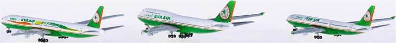 Hogan Eva Air for Airbus A330-200 for Boeing 747-400 for Boeing 777-300ER 3pcs a set 1:1000 Aircraft Pre-built  Airliner Model Display
