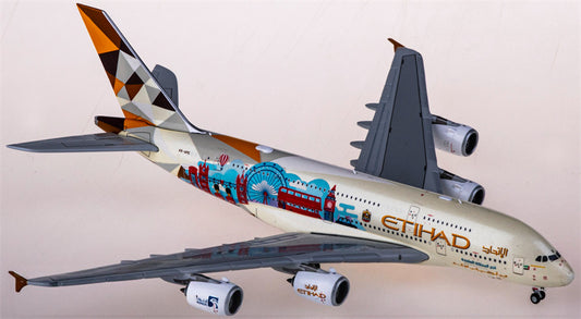 JC Wings Etihad Airways for Airbus A380 A6-APE 1:400 Airplane Pre-built  Airliner Model Display