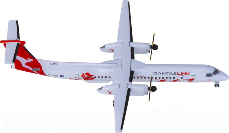 Herpa Qantas for Bombardier for Dash 8 Q400 VH-QOW 1:500 Airplane Pre-built Airliner Model Display