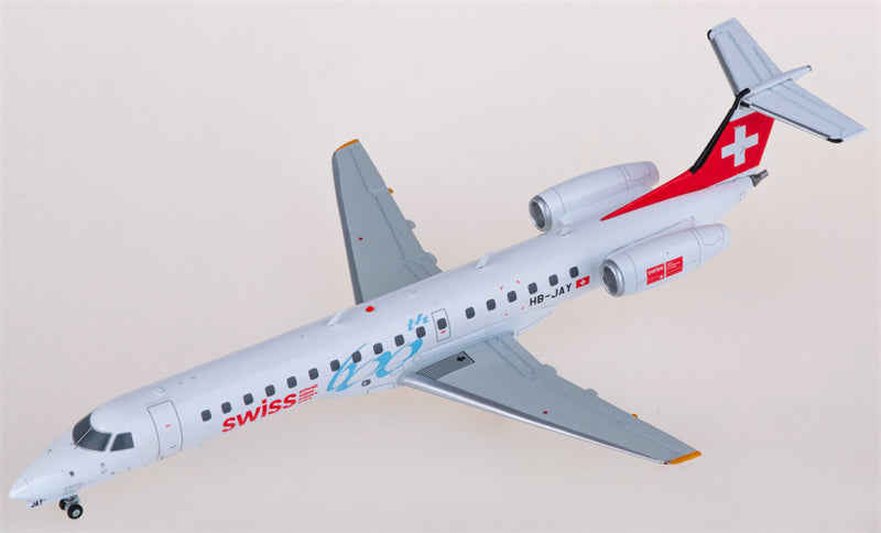 JC Wings Swiss for Embraer ERJ-145 HB-JAY 1:200 Airplane Pre-built Airliner Model Display