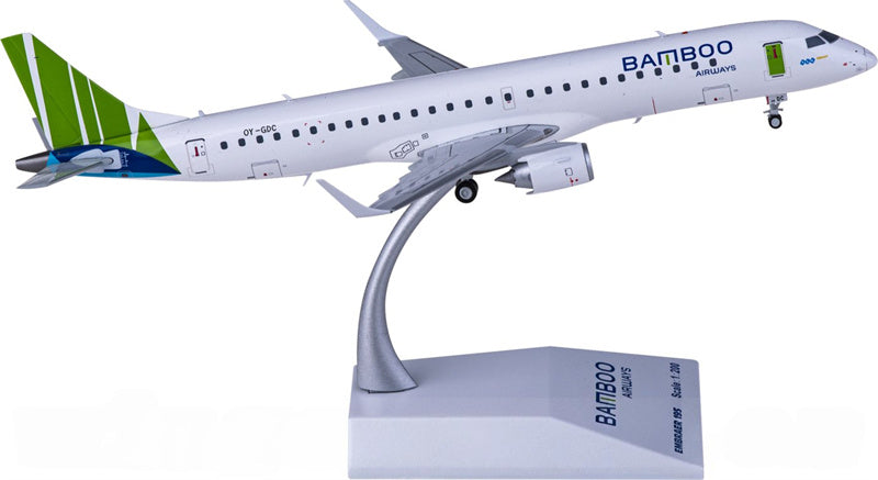 JC Wings Bamboo Airways for Embraer ERJ-190-200LR OY-GDC 1:200 Airplane Pre-built  Airliner Model Display