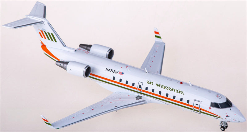 Geminijets Air Wisconsin for Bombardier CRJ200LR N471ZW 1:200 Airplane Pre-built  Airliner Model Display