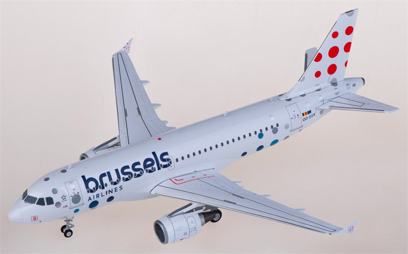 JC Wings Brussels Airlines for Airbus A319 OO-SSX 1:200 Airplane Pre-built Airliner Model Display