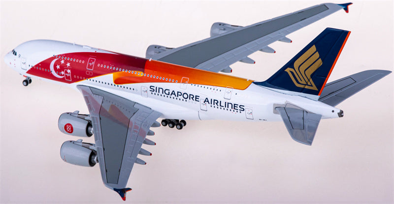 JC Wings Singapore Airlines for Airbus A380 9V-SKJ 1:400 Airplane Pre-built  Airliner Model Display