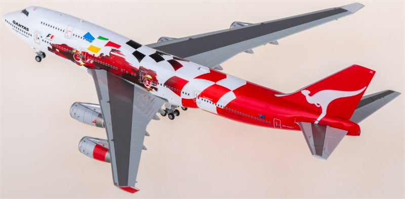 Hxmodels Qantas Airways for Boeing 747-400 VH-OJC 1:400 Aircraft Pre-built  Airliner Model Display