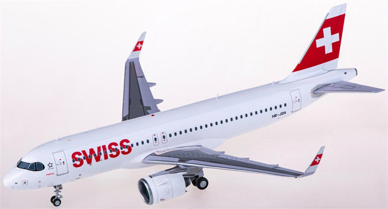 JC Wings Swiss for Airbus A320neo HB-JDA 1:200 Airplane Pre-built Airliner Model Display