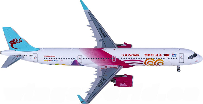 HYJLwings Loong Air for Airbus A321neo B-329Q 1:400 Airplane Pre-built  Airliner Model Display
