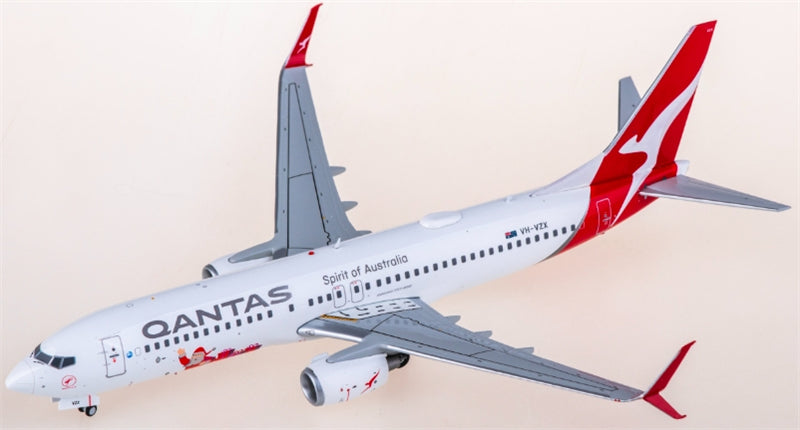 JC Wings Qantas Airways for Boeing 737-800 VH-VZX 1:200 Aircraft Pre-built  Airliner Model Display