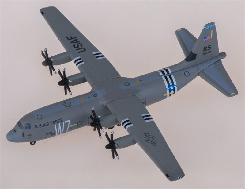 Herpa USAF for Lockheed C-130J-30 Super Hercules 07-8608 1:500 Airplane Pre-built Airliner Model Display