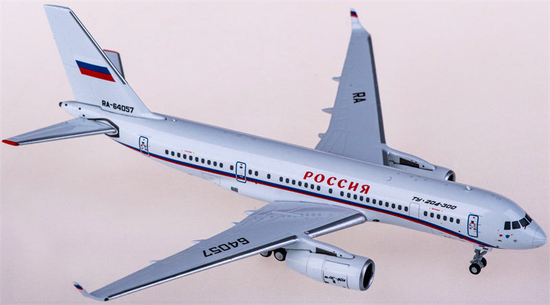 NG Models Rossiya Special Flight Detachment for Tupolev TU-204-300 RA-64057 1:400 Airplane Pre-built  Airliner Model Display