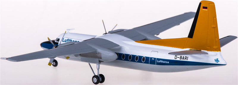 Herpa Lufthansa for Fokker F-27 Friendship D-BARI 1:200 Aircraft Pre-built  Airliner Model Display