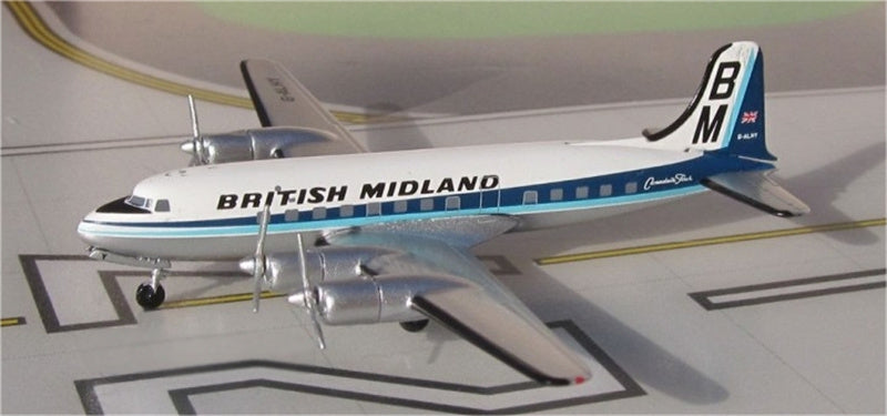 AeroClassics British Midland CL-4 G-ALHY 1:400 Aircraft Pre-built  Airliner Model Display