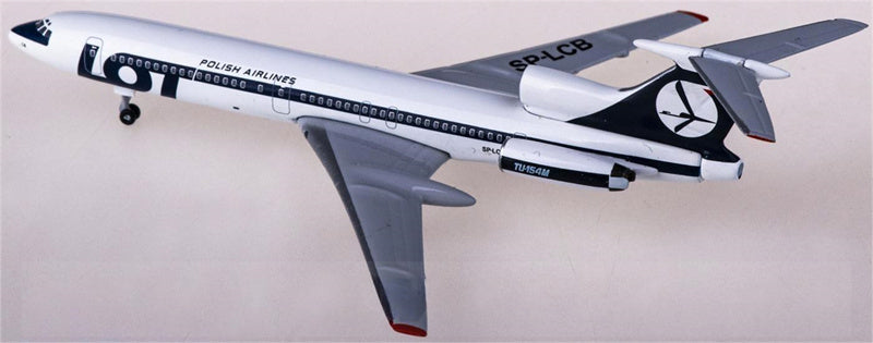 AeroClassics LOT for Tupolev Tu-154 SP-LCB 1:400 Airplane Pre-built  Airliner Model Display