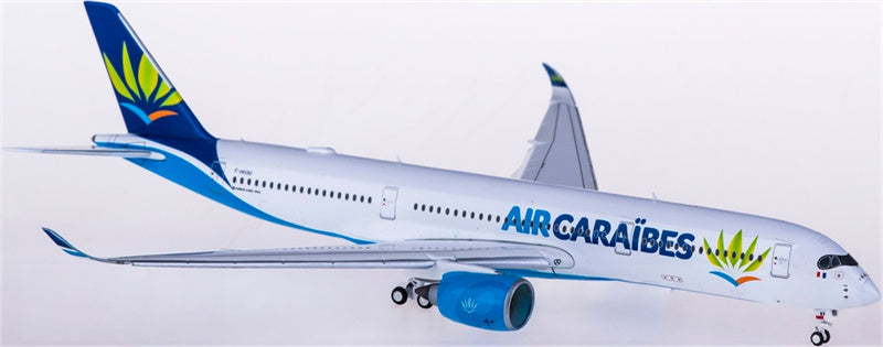 JC Wings Air Caraibes for Airbus A350-900 F-HHAV Flaps Down 1:400 Airplane Pre-built  Airliner Model Display