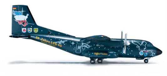 Herpa Luftwaffe for Transall C-160 50+85 50th Anniversary 1:500  Aircraft Pre-built  Airliner Model Display