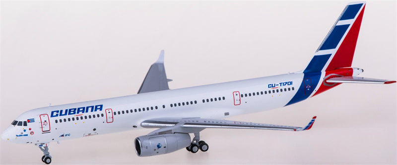NG Models Cubana for Tupolev TU-204-100E CU-T1701 1:400 Airplane Pre-built  Airliner Model Display