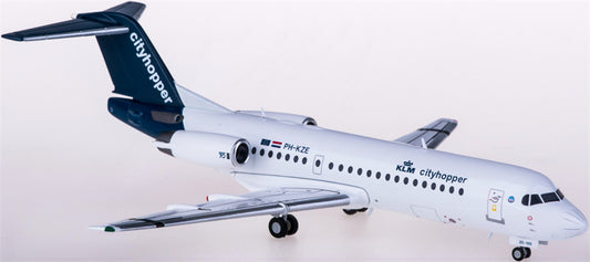 Herpa KLM for Fokker 70 PH-KZE 1:200 Aircraft Pre-built  Airliner Model Display