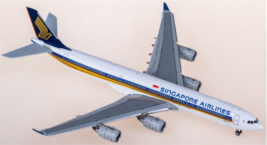 Hxmodels Singapore Airlines for Airbus A340-500 9V-SGD flaps down 1:400 Aircraft Pre-built  Airliner Model Display