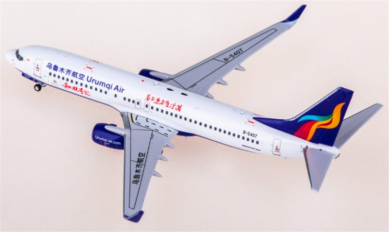 AeroPolaris Urumqi Air for Boeing 737-800 B-5407 1:400 Aircraft Pre-built  Airliner Model Display
