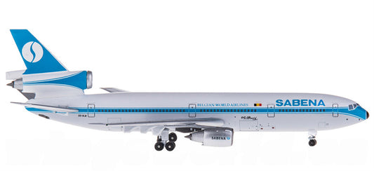 AeroClassics Sabena for McDonnell Douglas DC-10-30 OO-SLB 1:500 Aircraft Pre-built  Airliner Model Display