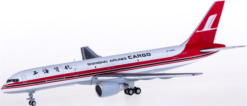 JC Wings Shanghai Airlines Cargo for Boeing 757-200F B-2808 1:400 Airplane Pre-built  Airliner Model Display