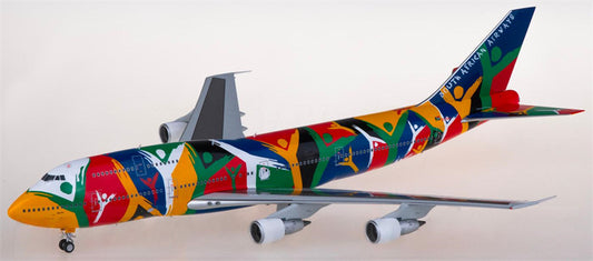 SQ Wings South African Airways for Boeing 747-300 ZS-SAJ Ndizani 1:200 Airplane Pre-built Airliner Model Display
