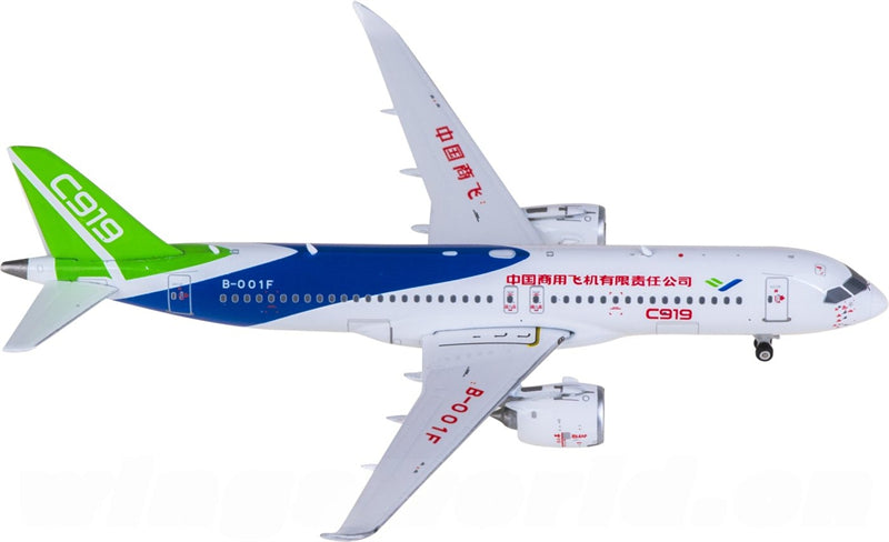 Phoenix COMAC C919 B-001F 1:400 Airplane Pre-built  Airliner Model Display